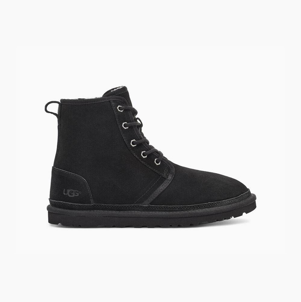 UGG Harkley Black Lace-up Boots for Men (ZUNB52086)